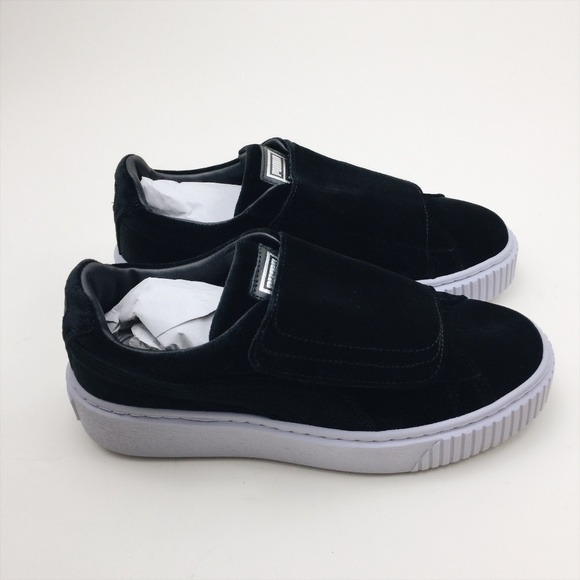puma velvet platform shoes